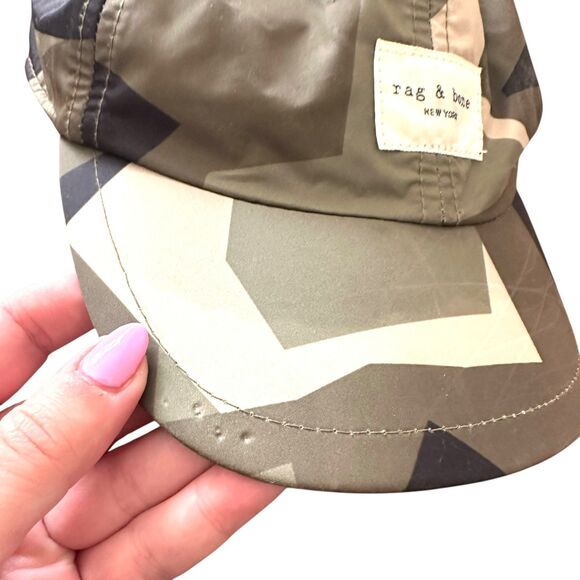 RAG & BONE Addison Camo Baseball Hat‎ Green main image 4